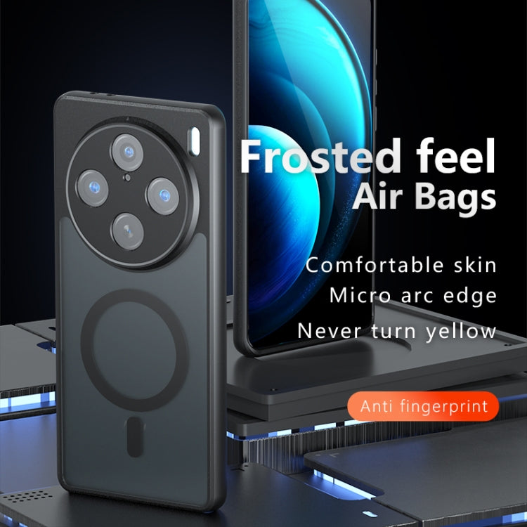 For vivo X100 Pro Armor MagSafe PC Hybrid TPU Phone Case - Frosted Black