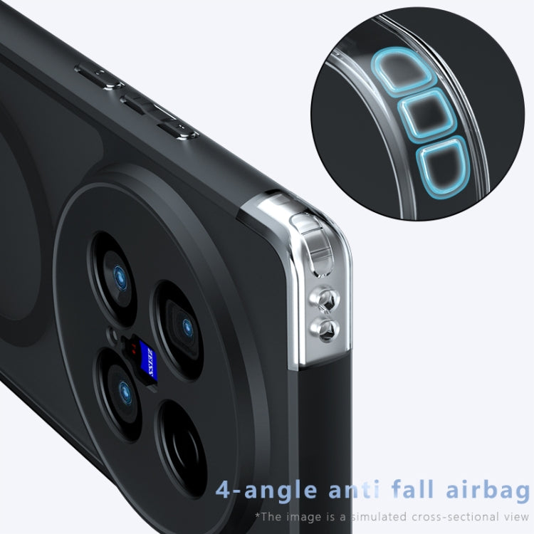 For vivo X100 Ultra Armor MagSafe PC Hybrid TPU Phone Case - Frosted Black