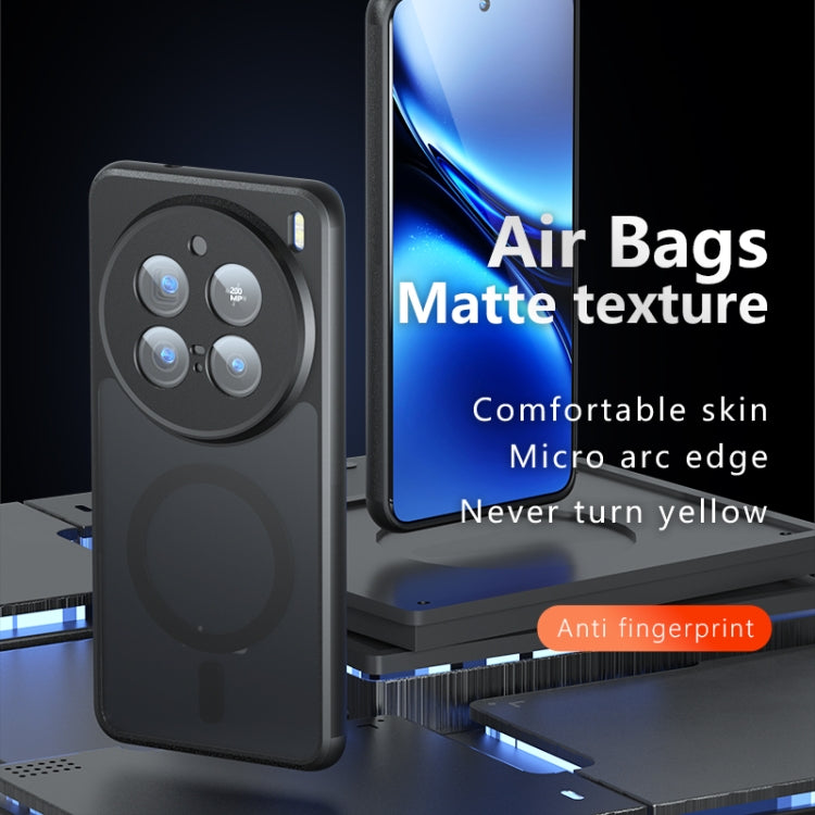 For vivo X200 Pro Armor MagSafe PC Hybrid TPU Phone Case - Frosted Black
