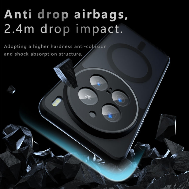 For vivo X200 Pro Armor MagSafe PC Hybrid TPU Phone Case - Frosted Black