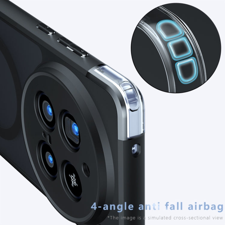 For vivo X200 Pro Armor MagSafe PC Hybrid TPU Phone Case - Frosted Black