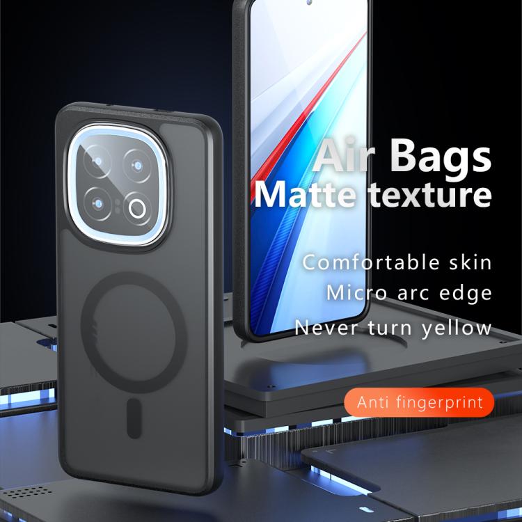 For vivo iQOO 13 Armor MagSafe PC Hybrid TPU Phone Case - Frosted Black