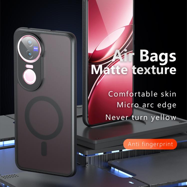 For vivo V50 Armor MagSafe PC Hybrid TPU Phone Case - Frosted Black