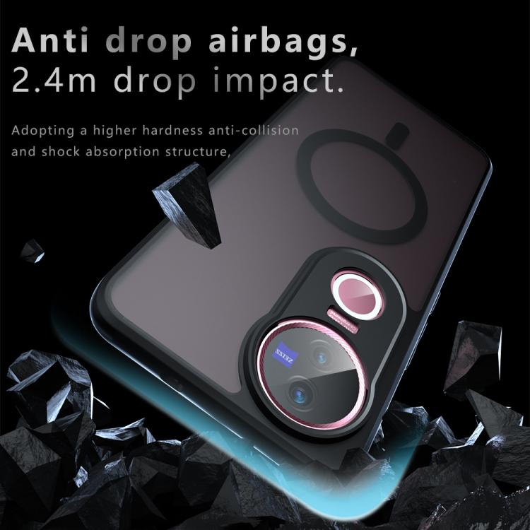For vivo V50 Armor MagSafe PC Hybrid TPU Phone Case - Frosted Black