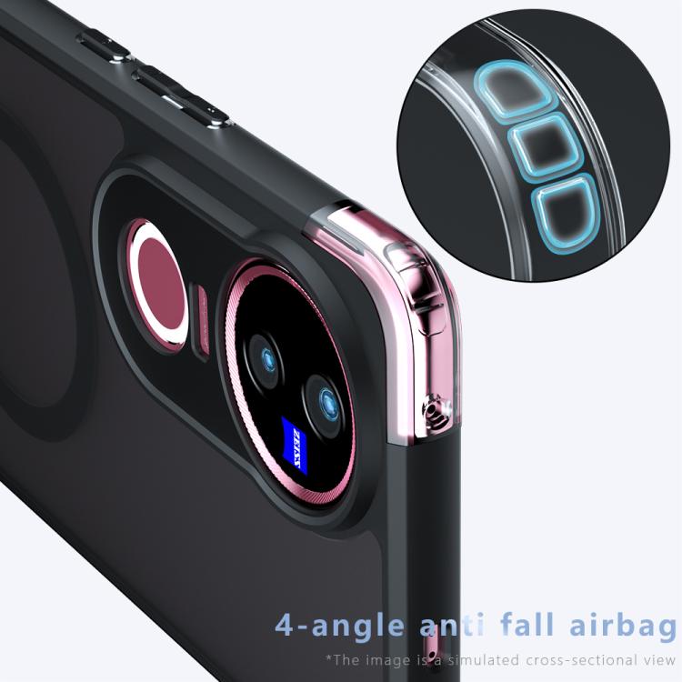 For vivo V50 Armor MagSafe PC Hybrid TPU Phone Case - Frosted Black