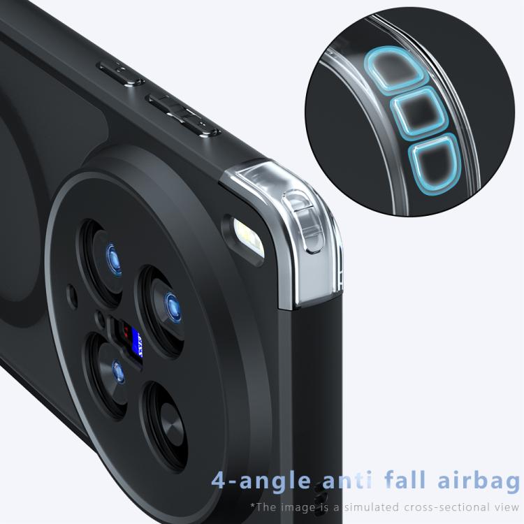 For vivo X200 Ultra Armor MagSafe PC Hybrid TPU Phone Case - Frosted Black