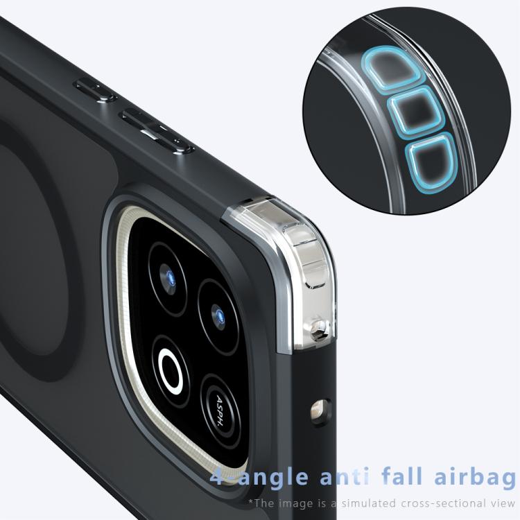 For vivo iQOO Z10 Turbo / Z10 Turbo Pro Armor MagSafe PC Hybrid TPU Phone Case - Frosted Black
