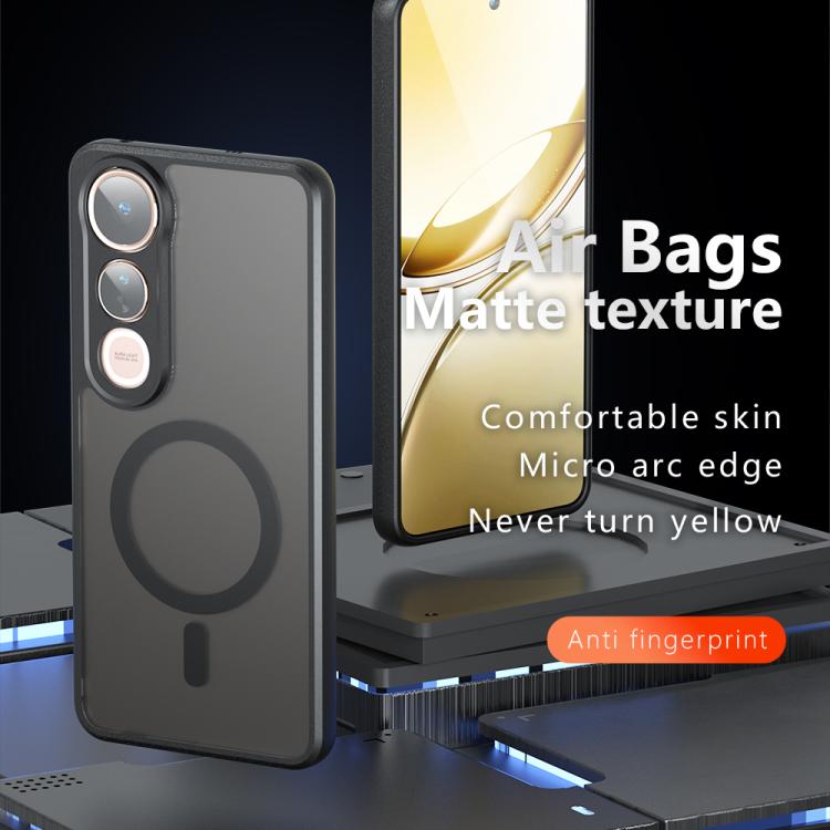 For vivo V50 Lite Armor MagSafe PC Hybrid TPU Phone Case - Frosted Black