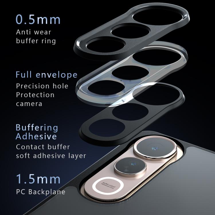 For vivo V50 Lite Armor MagSafe PC Hybrid TPU Phone Case - Frosted Black