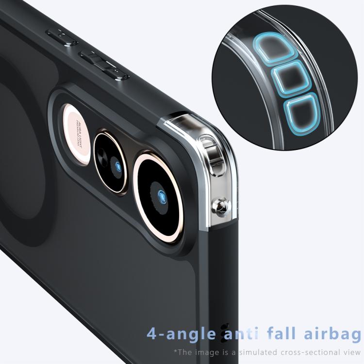 For vivo V50 Lite Armor MagSafe PC Hybrid TPU Phone Case - Frosted Black