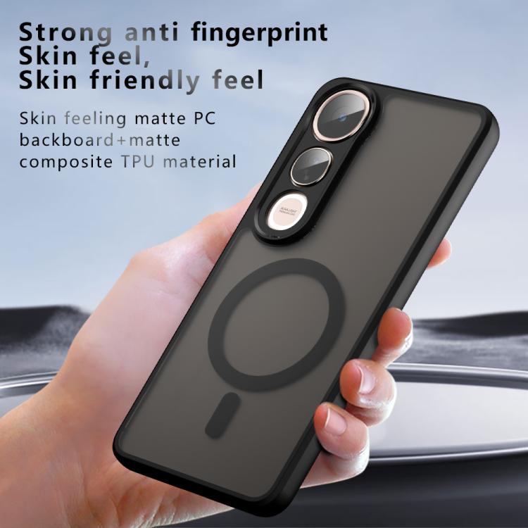 For vivo V50 Lite Armor MagSafe PC Hybrid TPU Phone Case - Frosted Black