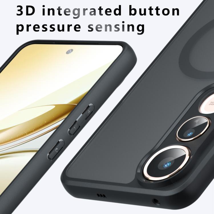 For vivo V50 Lite Armor MagSafe PC Hybrid TPU Phone Case - Frosted Black