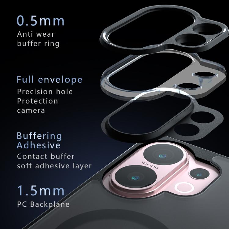 For vivo V30 Armor MagSafe PC Hybrid TPU Phone Case - Frosted Black