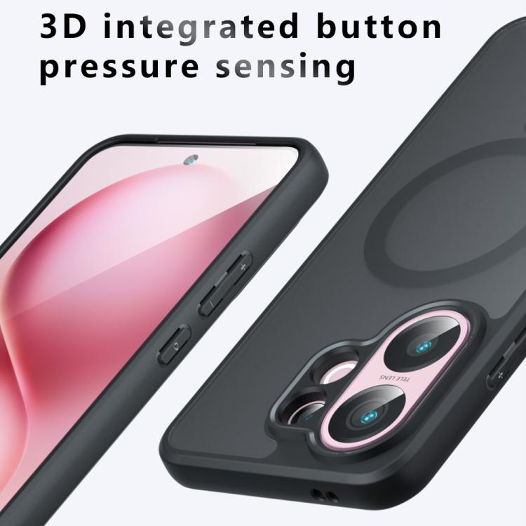 For vivo V30 Armor MagSafe PC Hybrid TPU Phone Case - Frosted Black