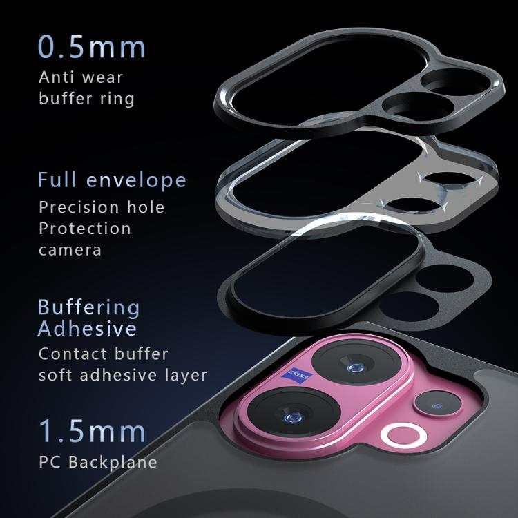 For vivo V60 5G Armor MagSafe PC Hybrid TPU Phone Case - Frosted Black