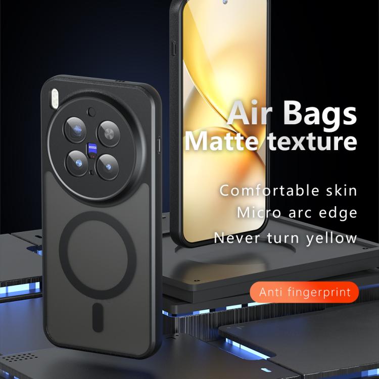 For vivo X300 Pro Armor MagSafe PC Hybrid TPU Phone Case - Frosted Black
