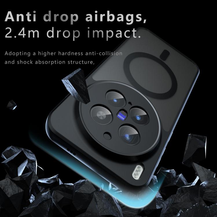 For vivo X300 Pro Armor MagSafe PC Hybrid TPU Phone Case - Frosted Black