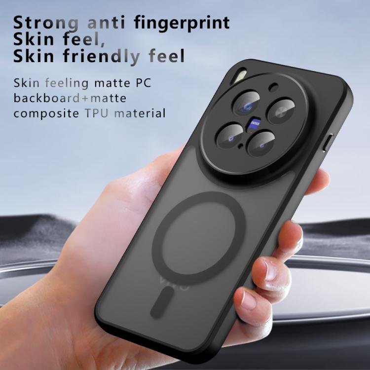 For vivo X300 Pro Armor MagSafe PC Hybrid TPU Phone Case - Frosted Black