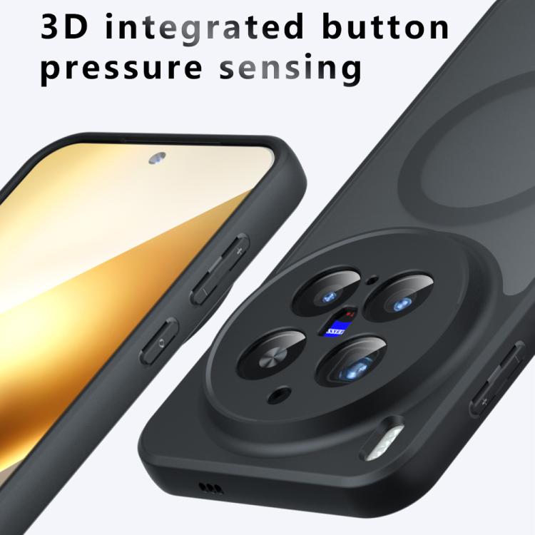 For vivo X300 Pro Armor MagSafe PC Hybrid TPU Phone Case - Frosted Black