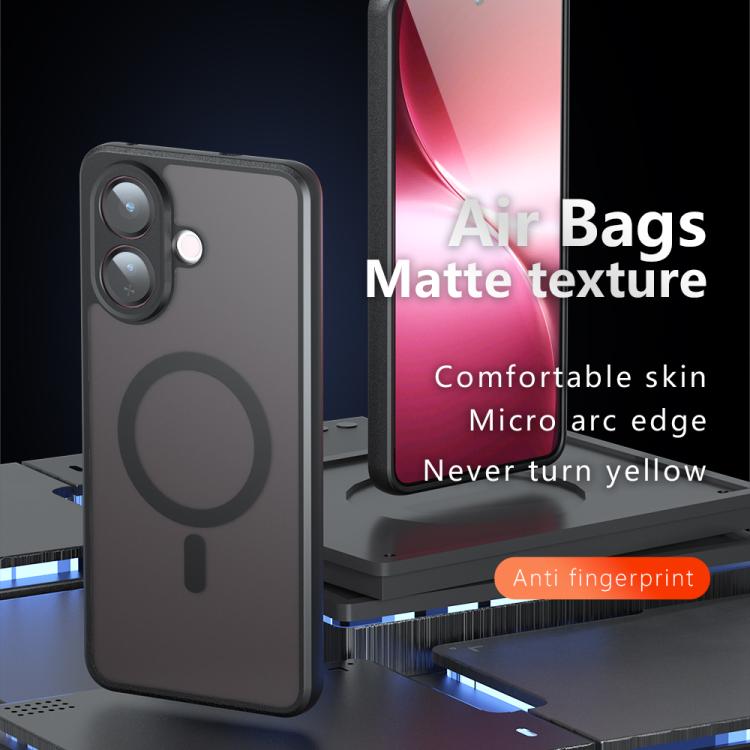 For vivo V60 Lite 5G / 4G Armor MagSafe PC Hybrid TPU Phone Case - Frosted Black