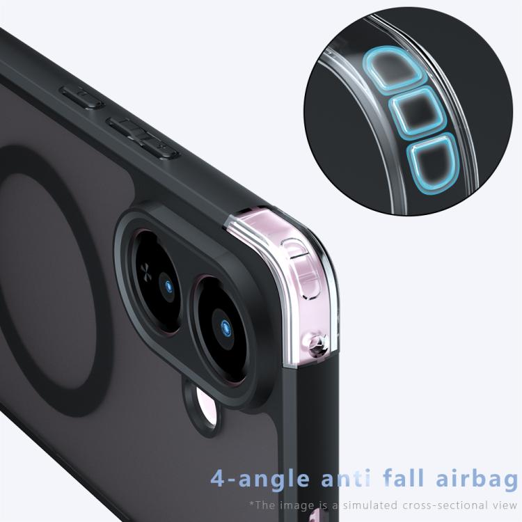 For vivo V60 Lite 5G / 4G Armor MagSafe PC Hybrid TPU Phone Case - Frosted Black