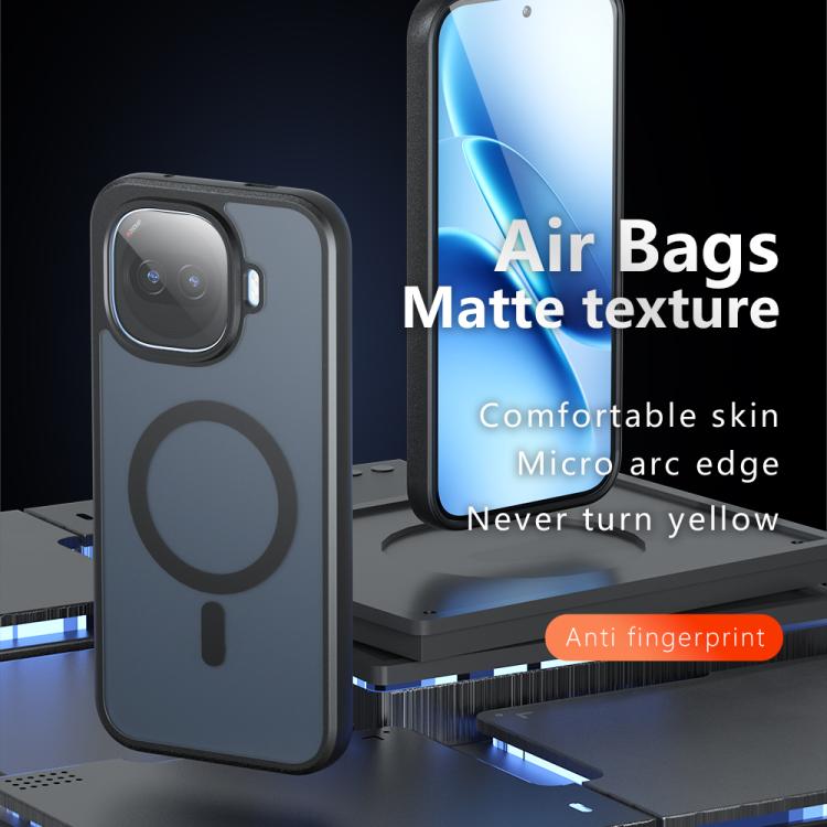 For vivo iQOO Z11 Turbo / 15R 5G Armor MagSafe PC Hybrid TPU Phone Case - Frosted Black