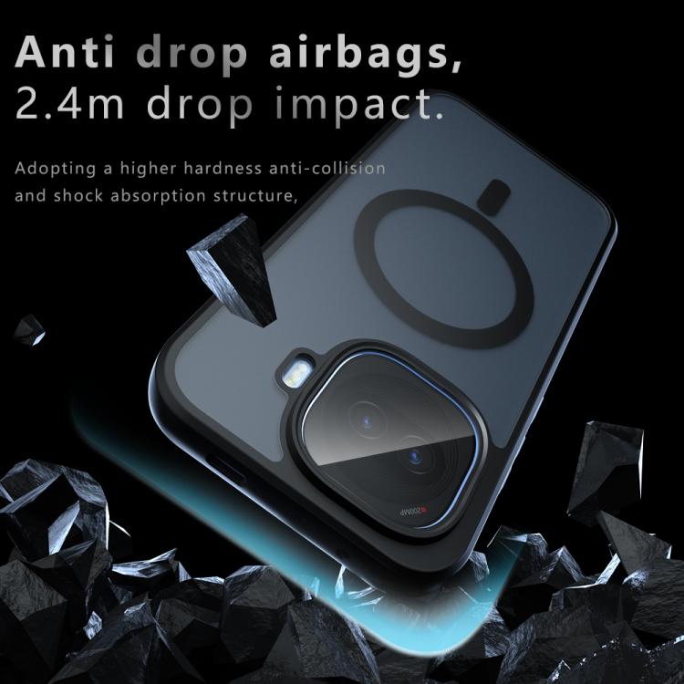 For vivo iQOO Z11 Turbo / 15R 5G Armor MagSafe PC Hybrid TPU Phone Case - Frosted Black