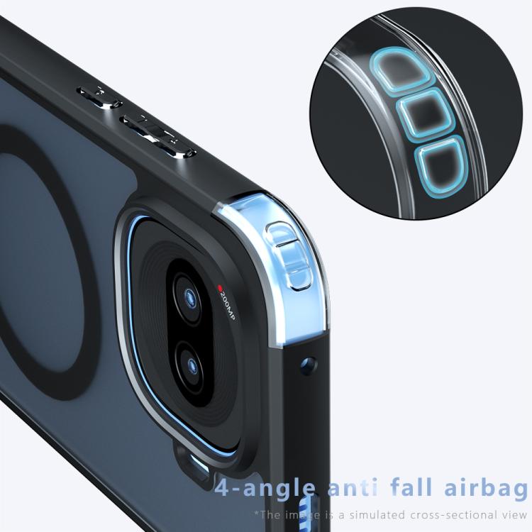 For vivo iQOO Z11 Turbo / 15R 5G Armor MagSafe PC Hybrid TPU Phone Case - Frosted Black
