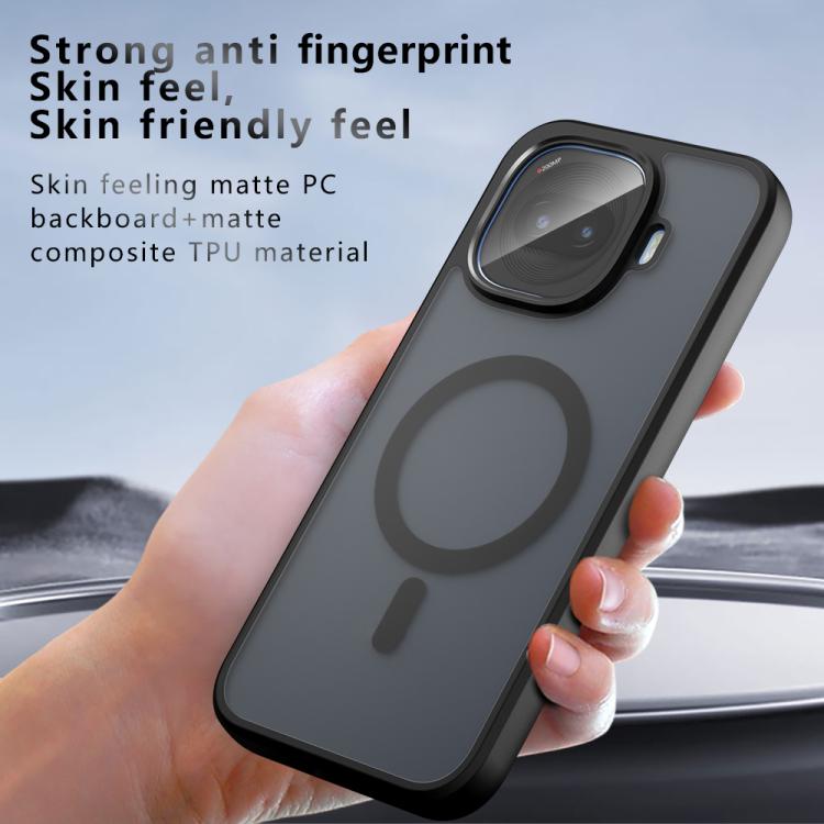 For vivo iQOO Z11 Turbo / 15R 5G Armor MagSafe PC Hybrid TPU Phone Case - Frosted Black
