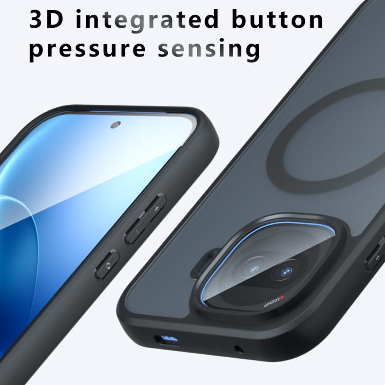 For vivo iQOO Z11 Turbo / 15R 5G Armor MagSafe PC Hybrid TPU Phone Case - Frosted Black
