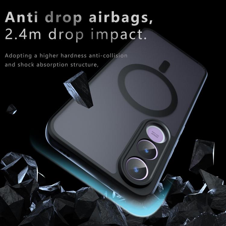 For vivo V70 FE 5G Armor MagSafe PC Hybrid TPU Phone Case - Frosted Black
