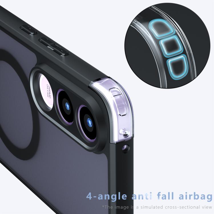For vivo V70 FE 5G Armor MagSafe PC Hybrid TPU Phone Case - Frosted Black