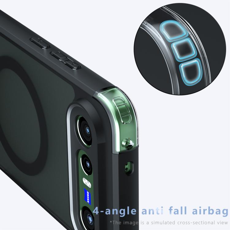 For vivo S50 Pro mini / X300 FE 5G Armor MagSafe PC Hybrid TPU Phone Case - Frosted Black