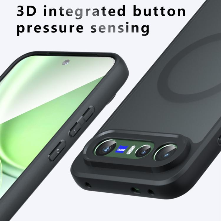 For vivo S50 Pro mini / X300 FE 5G Armor MagSafe PC Hybrid TPU Phone Case - Frosted Black