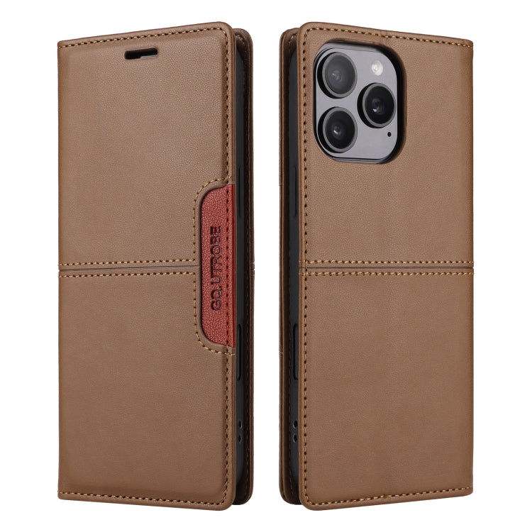 For iPhone 11 Pro Max GQUTROBE G01 RFID Anti-theft Leather Phone Case