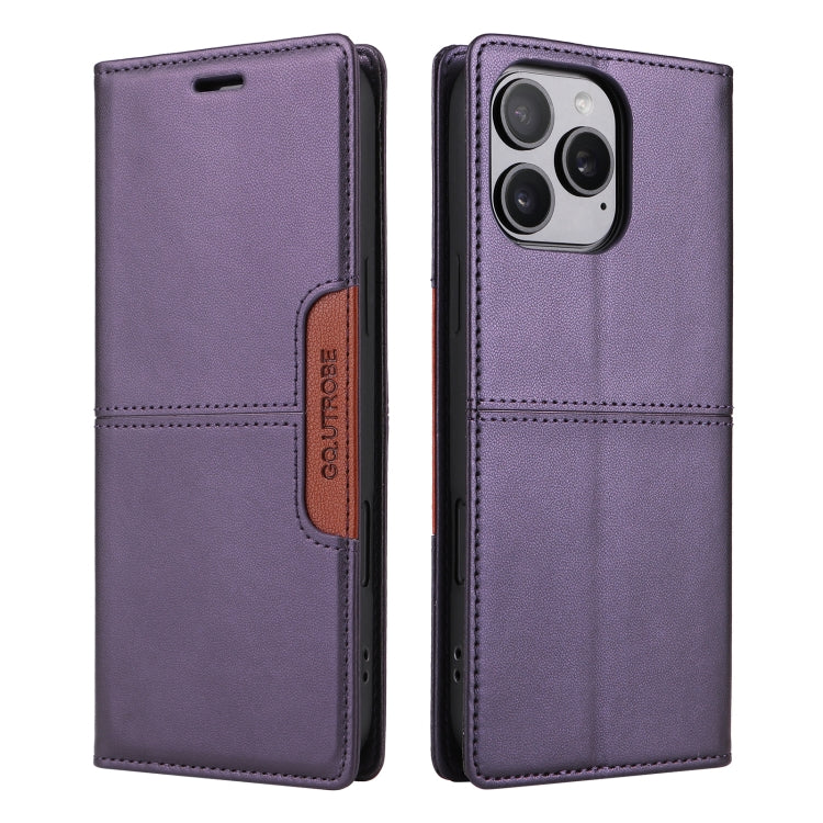 For iPhone 14 Pro GQUTROBE G01 RFID Anti-theft Leather Phone Case