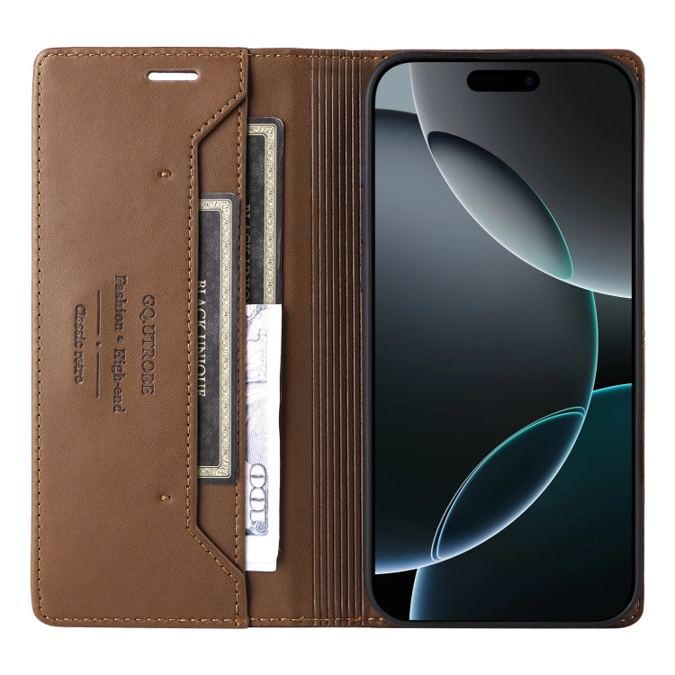 For iPhone 14 Pro Max GQUTROBE G01 RFID Anti-theft Leather Phone Case