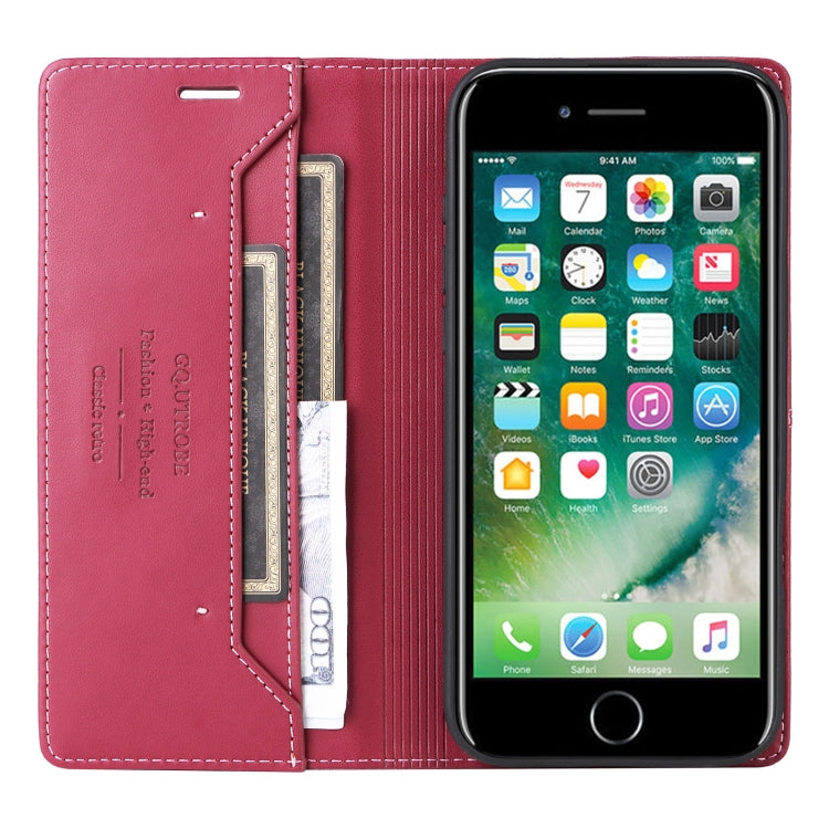 For iPhone SE 2022 / SE 2020 / 8 / 7 GQUTROBE G01 RFID Anti-theft Leather Phone Case