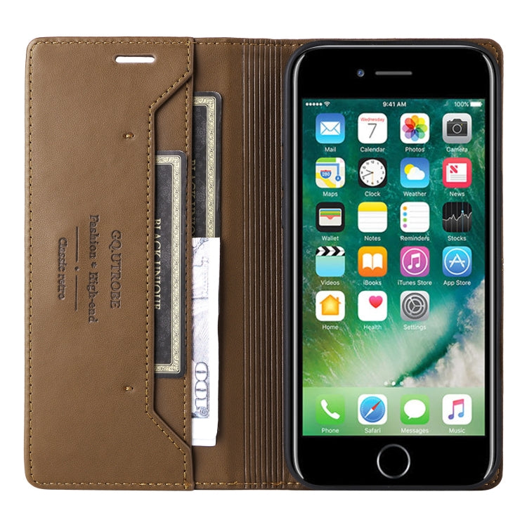 For iPhone SE 2022 / SE 2020 / 8 / 7 GQUTROBE G01 RFID Anti-theft Leather Phone Case