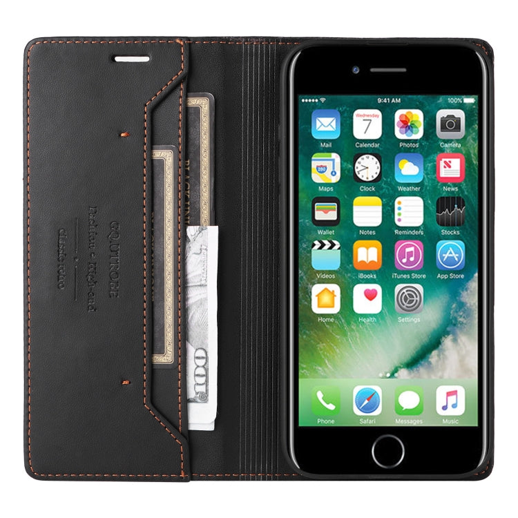 For iPhone SE 2022 / SE 2020 / 8 / 7 GQUTROBE G01 RFID Anti-theft Leather Phone Case