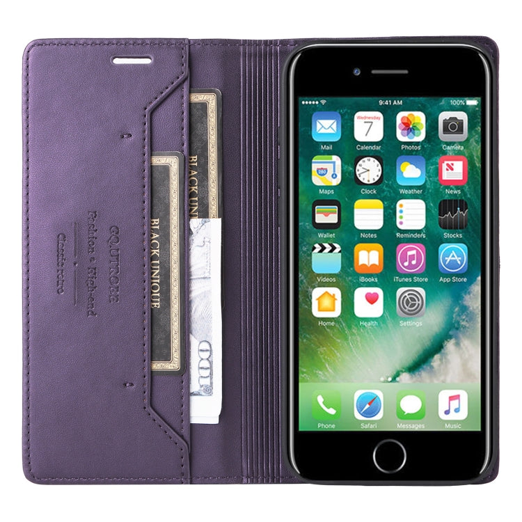 For iPhone SE 2022 / SE 2020 / 8 / 7 GQUTROBE G01 RFID Anti-theft Leather Phone Case