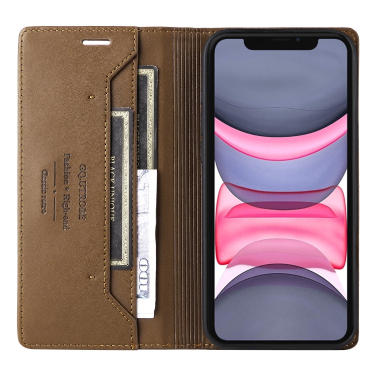 For iPhone 11 GQUTROBE G01 RFID Anti-theft Leather Phone Case