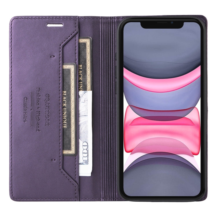 For iPhone 12 GQUTROBE G01 RFID Anti-theft Leather Phone Case