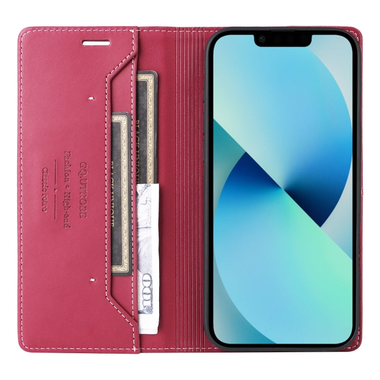 For iPhone 15 Plus / 14 Plus GQUTROBE G01 RFID Anti-theft Leather Phone Case