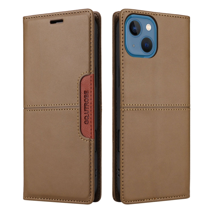 For iPhone 15 Plus / 14 Plus GQUTROBE G01 RFID Anti-theft Leather Phone Case