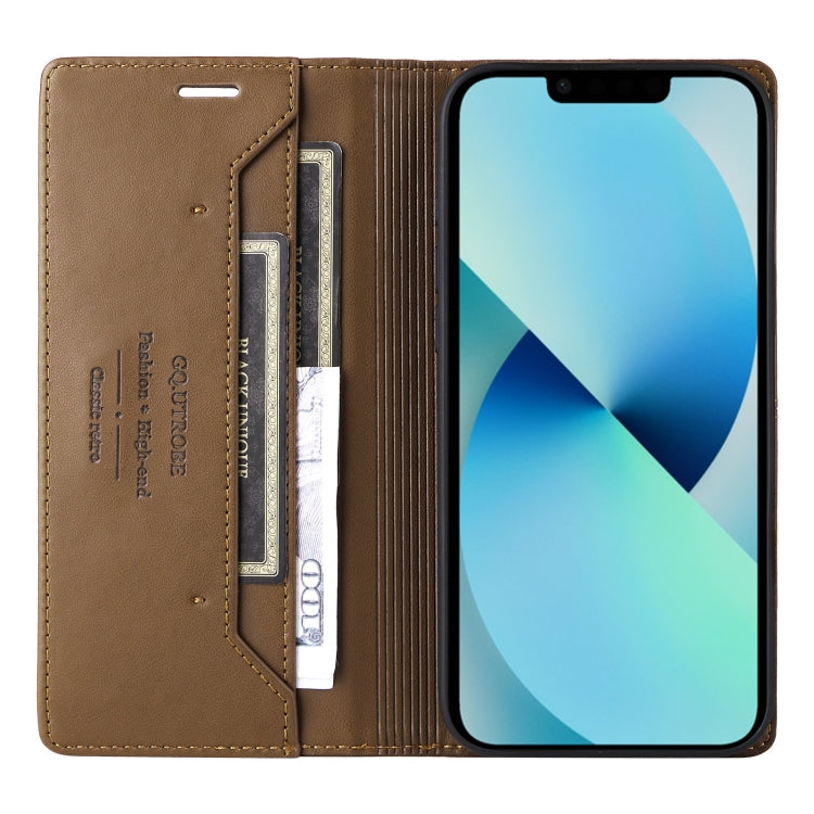 For iPhone 15 Plus / 14 Plus GQUTROBE G01 RFID Anti-theft Leather Phone Case