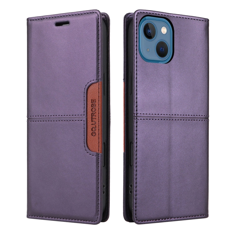 For iPhone 15 Plus / 14 Plus GQUTROBE G01 RFID Anti-theft Leather Phone Case