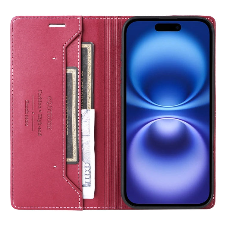 For iPhone 16 GQUTROBE G01 RFID Anti-theft Leather Phone Case