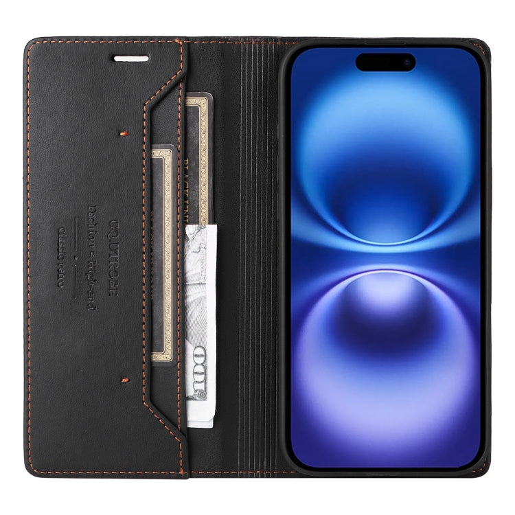 For iPhone 16 GQUTROBE G01 RFID Anti-theft Leather Phone Case