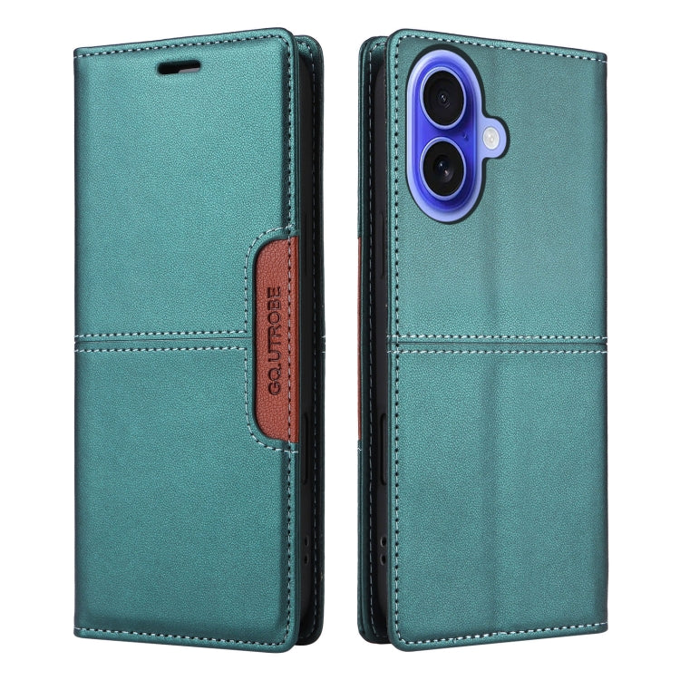 For iPhone 16 GQUTROBE G01 RFID Anti-theft Leather Phone Case